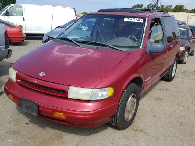 4N2DN11WXPD805466 - 1993 NISSAN QUEST GXE RED photo 2
