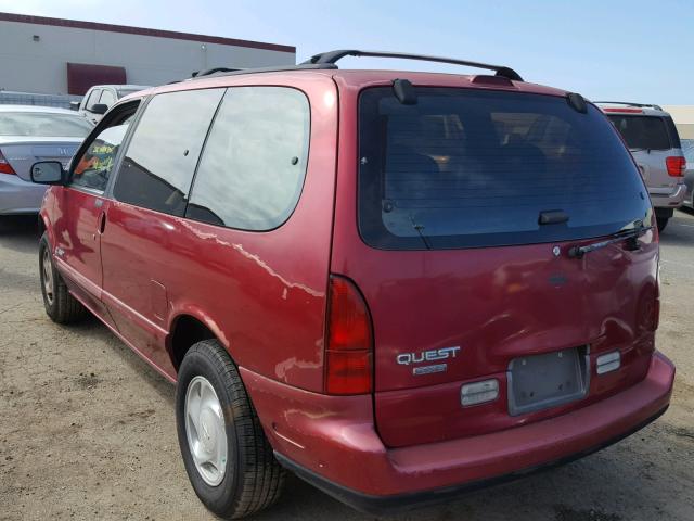 4N2DN11WXPD805466 - 1993 NISSAN QUEST GXE RED photo 3