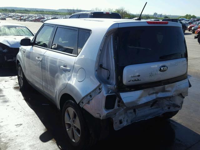 KNDJN2A29F7762390 - 2015 KIA SOUL SILVER photo 3