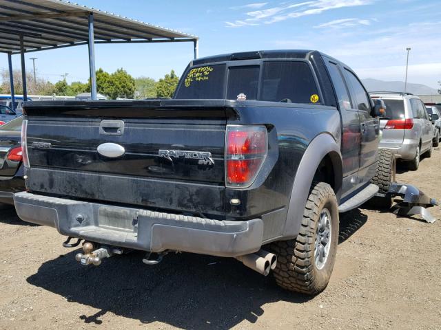 1FTEX1R69BFC74117 - 2011 FORD F150 SVT R BLACK photo 4