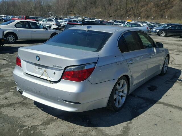 WBANB33575B114983 - 2005 BMW 545 I SILVER photo 4