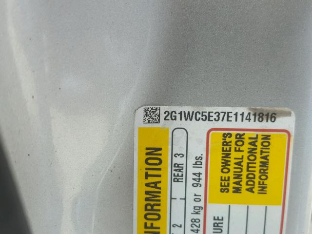 2G1WC5E37E1141816 - 2014 CHEVROLET IMPALA LIM SILVER photo 10