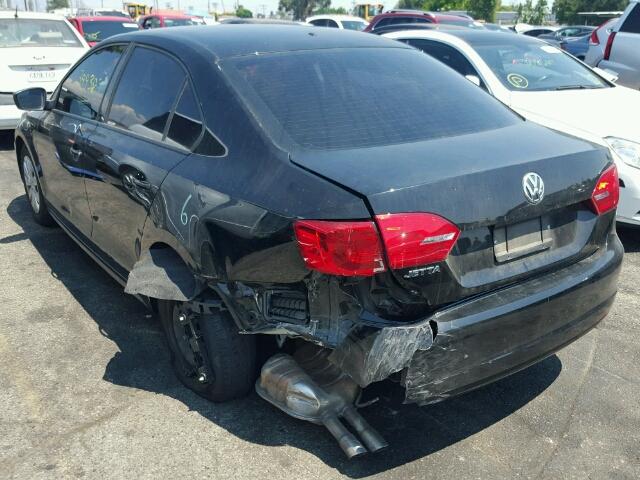 3VW2K7AJ9DM237413 - 2013 VOLKSWAGEN JETTA BASE 黑色 照片 3