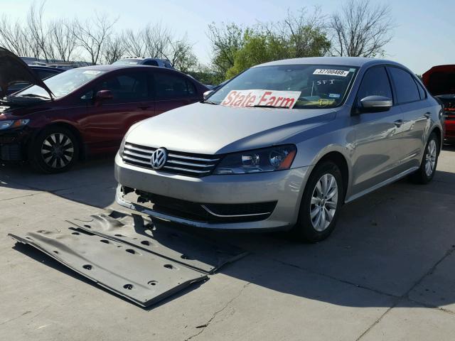 1VWAH7A35DC059478 - 2013 VOLKSWAGEN PASSAT S GRAY photo 2