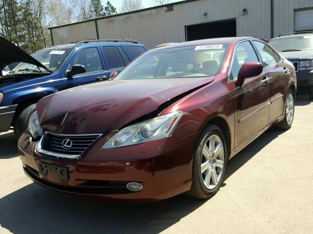 JTHBJ46G972054959 - 2007 LEXUS ES 350 MAROON photo 2