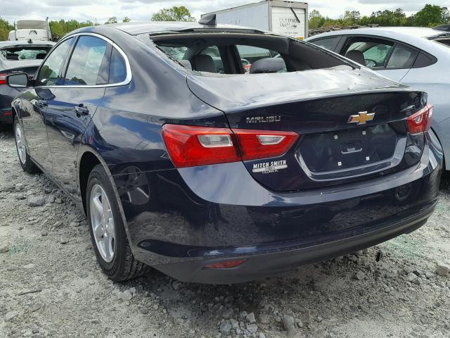 1G1ZB5ST3JF116077 - 2018 CHEVROLET MALIBU LS Mavi foto 3