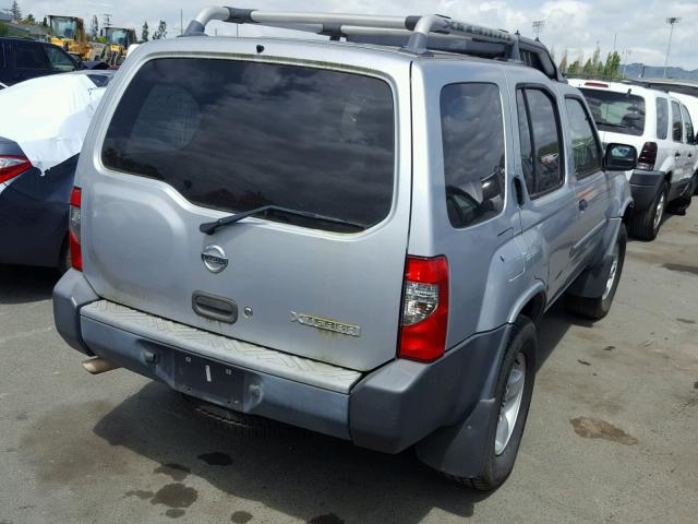 5N1ED28T24C679239 - 2004 NISSAN XTERRA XE SILVER photo 4