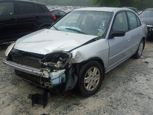 2HGES16553H505686 - 2003 HONDA CIVIC LX SILVER photo 2