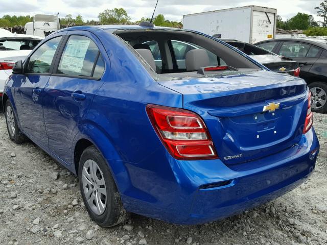 1G1JB5SHXJ4110233 - 2018 CHEVROLET SONIC LS 蓝色 照片 3