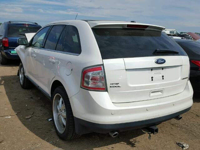 2FMDK3KC6ABA08538 - 2010 FORD EDGE WHITE photo 3