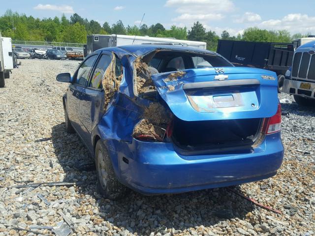 KL1TJ526X4B246189 - 2004 CHEVROLET AVEO LS BLUE photo 3