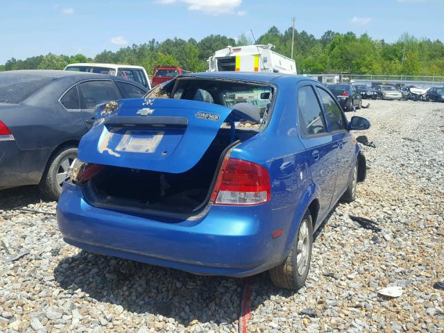 KL1TJ526X4B246189 - 2004 CHEVROLET AVEO LS BLUE photo 4