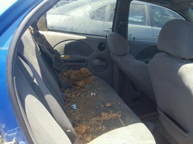 KL1TJ526X4B246189 - 2004 CHEVROLET AVEO LS BLUE photo 6