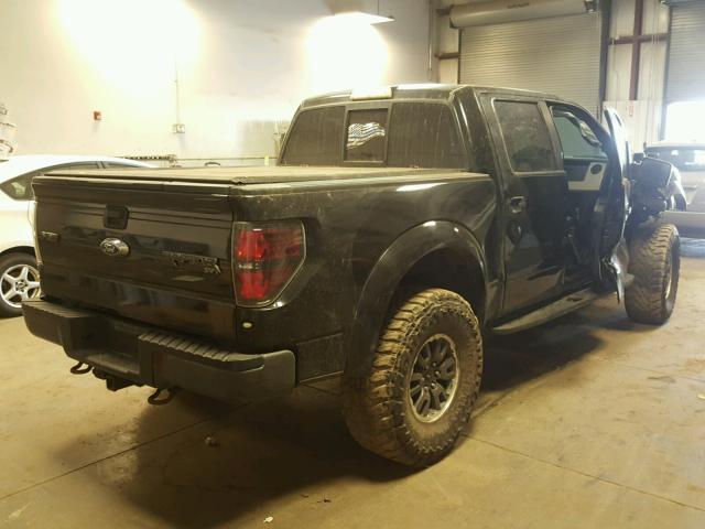 1FTFW1R61BFA47141 - 2011 FORD F150 SVT R BLACK photo 4