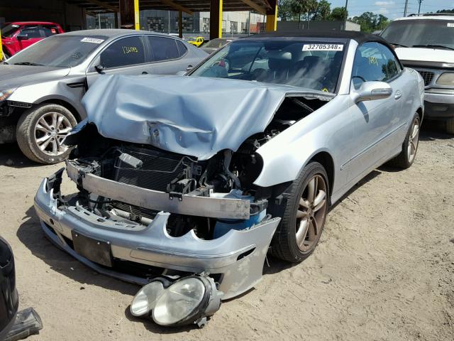 WDBTK56H96F187874 - 2006 MERCEDES-BENZ CLK 350 SILVER photo 2