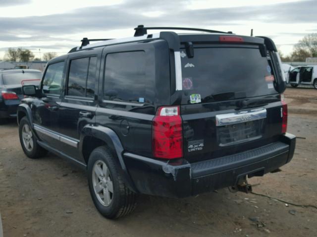 1J8HG58NX8C155864 - 2008 JEEP COMMANDER BLACK photo 3