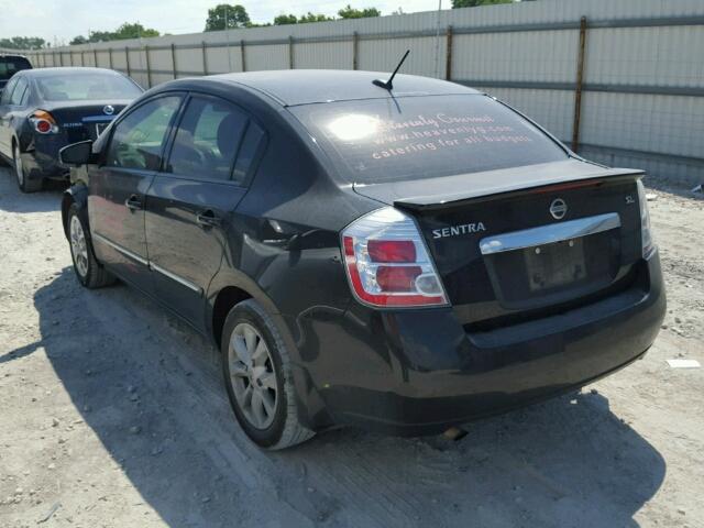 3N1AB6AP4CL727066 - 2012 NISSAN SENTRA 2.0 BLACK photo 3