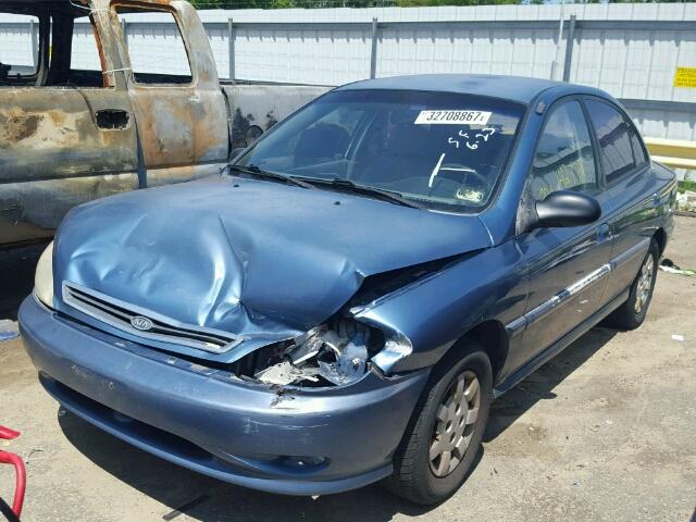 KNADC123716036303 - 2001 KIA RIO BLUE photo 2