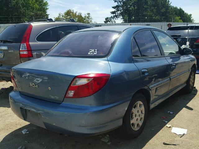 KNADC123716036303 - 2001 KIA RIO BLUE photo 4