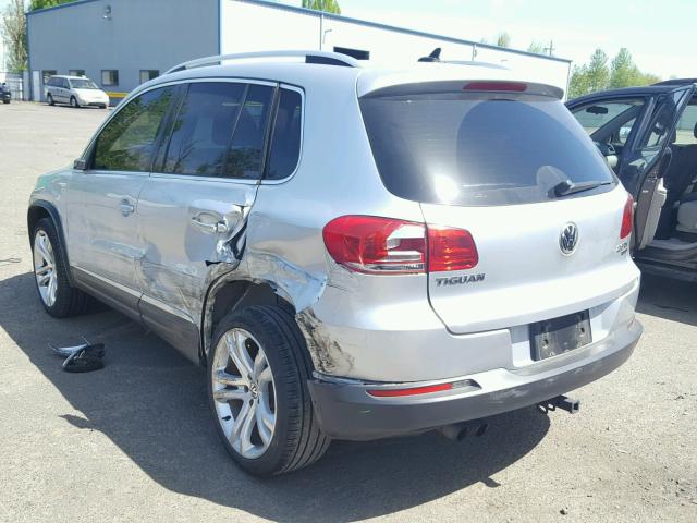 WVGBV3AX0DW599505 - 2013 VOLKSWAGEN TIGUAN S SILVER photo 3