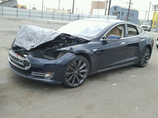5YJSA1CP0CFP02958 - 2012 TESLA MODEL S Կապույտ լուսանկար 2