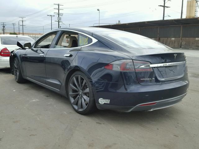 5YJSA1CP0CFP02958 - 2012 TESLA MODEL S BLUE photo 3