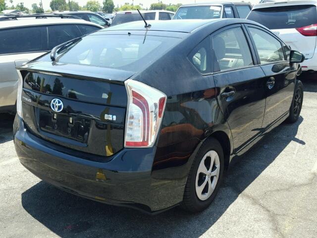 JTDKN3DU7F1931820 - 2015 TOYOTA PRIUS BLACK photo 4