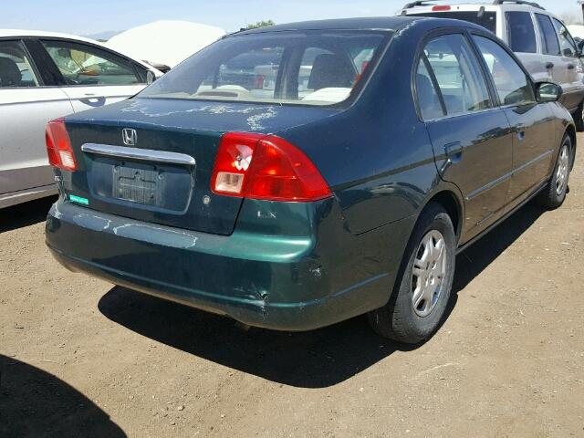 2HGES16622H536787 - 2002 HONDA CIVIC LX GREEN photo 4