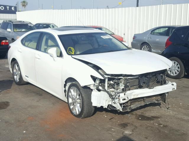 JTHBW1GG9E2046520 - 2014 LEXUS ES 300H WHITE photo 1