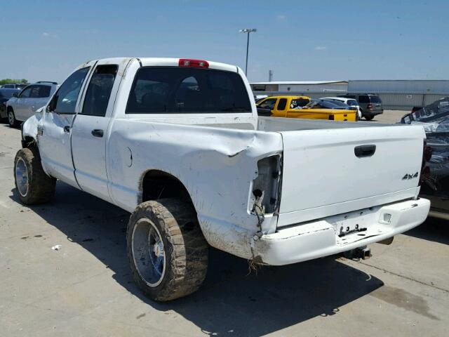 3D7KS28D58G228174 - 2008 DODGE RAM 2500 S WHITE photo 3