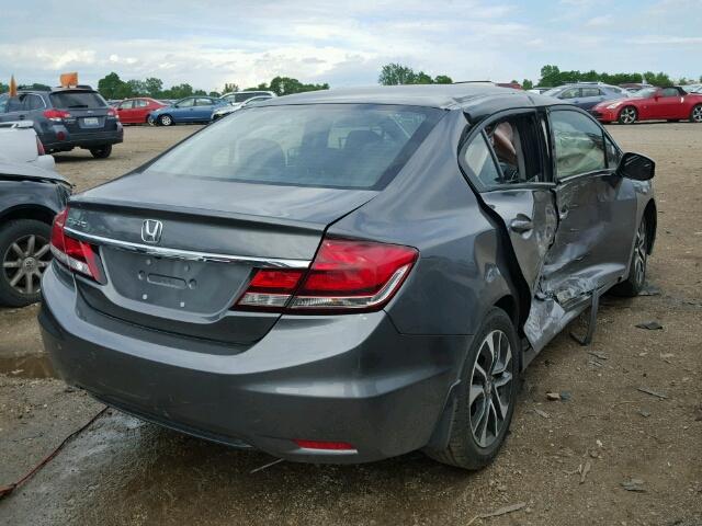 2HGFB2F83DH500105 - 2013 HONDA CIVIC GRAY photo 4