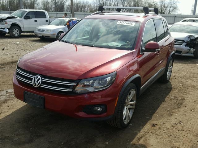 WVGBV7AX0CW005341 - 2012 VOLKSWAGEN TIGUAN S RED photo 2