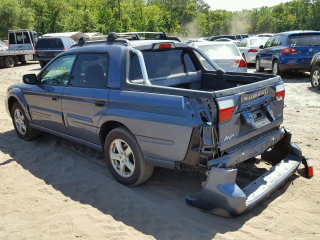 4S4BT62C267104625 - 2006 SUBARU BAJA SPORT BLUE photo 3