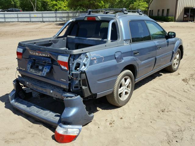 4S4BT62C267104625 - 2006 SUBARU BAJA SPORT BLUE photo 4