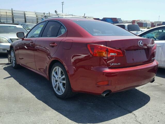 JTHBE262965010342 - 2006 LEXUS IS 350 RED photo 3