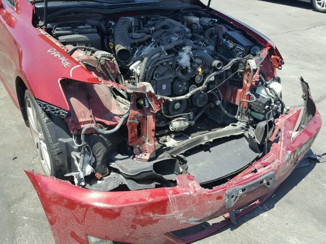 JTHBE262965010342 - 2006 LEXUS IS 350 RED photo 9