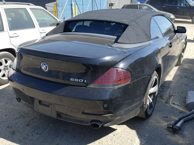 WBAEK13567CN84553 - 2007 BMW 650 I BLACK photo 4