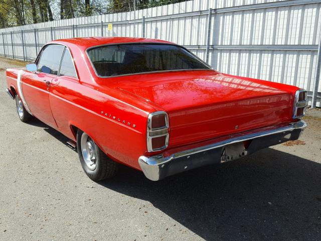 7K42S180123 - 1967 FORD FAIRLANE G RED photo 3