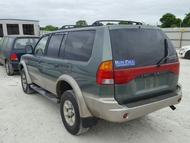 JA4LS31P0WP034843 - 1998 MITSUBISHI MONTERO SP GREEN photo 3