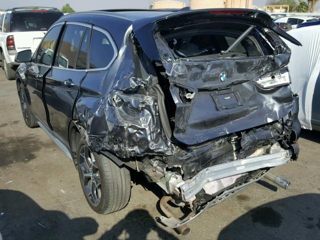 WBXHT3C31G5E55766 - 2016 BMW X1 XDRIVE2 BLUE photo 3