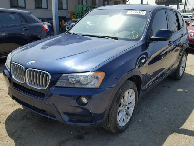 5UXWX9C51D0A20184 - 2013 BMW X3 XDRIVE2 BLUE photo 2