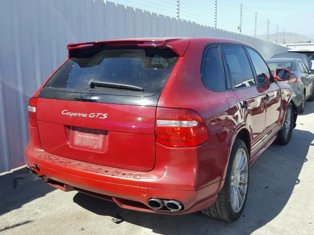 WP1AD29P18LA72323 - 2008 PORSCHE CAYENNE GT RED photo 4