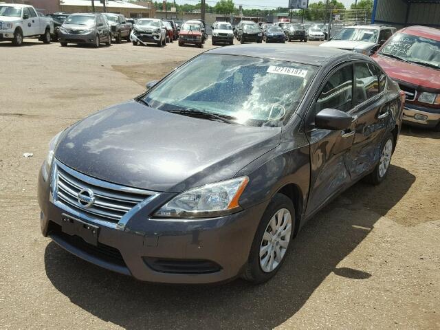 3N1AB7AP9DL779199 - 2013 NISSAN SENTRA S GRAY photo 2