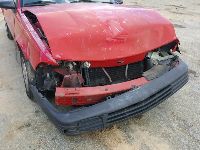 1G1JC1448R7334904 - 1994 CHEVROLET CAVALIER V RED photo 9