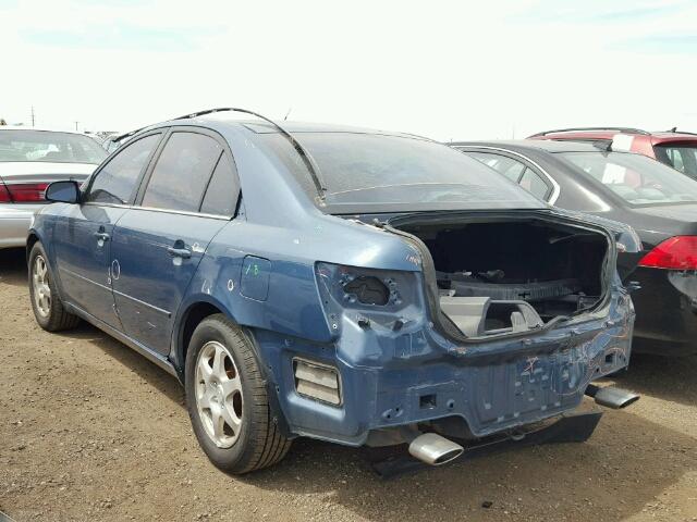 5NPEU46F96H096431 - 2006 HYUNDAI SONATA BLUE photo 3