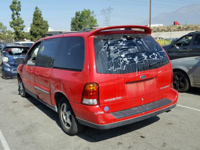 2FMZA57421BB76425 - 2001 FORD WINDSTAR S RED photo 3