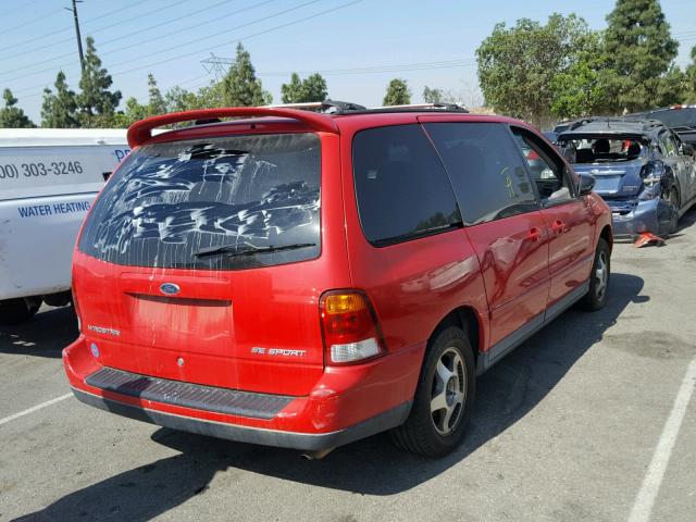 2FMZA57421BB76425 - 2001 FORD WINDSTAR S RED photo 4