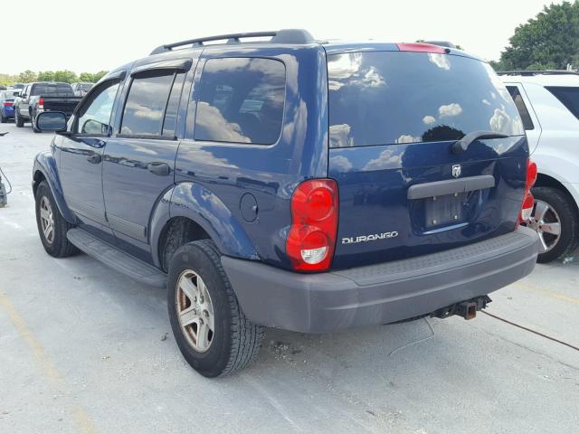 1D4HD38NX6F117036 - 2006 DODGE DURANGO SX BLUE photo 3