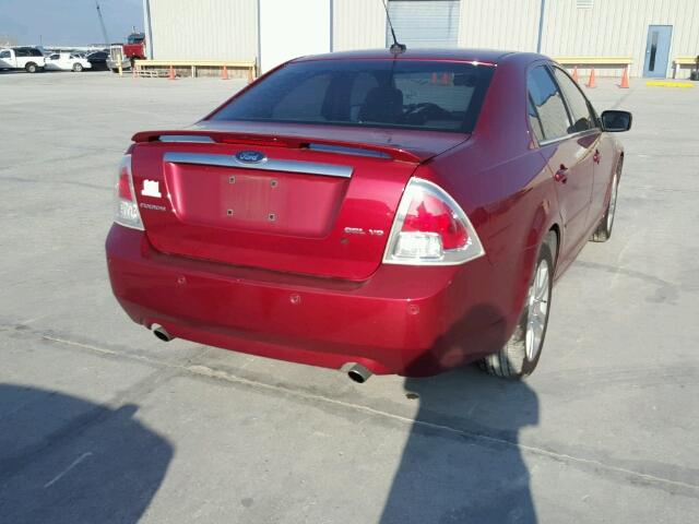 3FAHP08149R143886 - 2009 FORD FUSION SEL RED photo 4