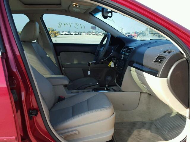 3FAHP08149R143886 - 2009 FORD FUSION SEL RED photo 5